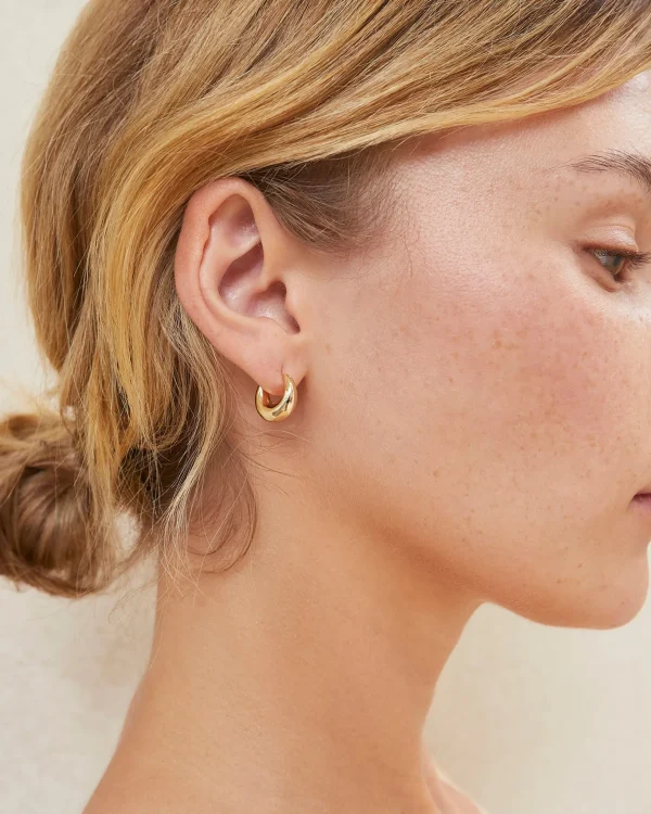 Sale Adeline Gold Mini Dome Hoop Earring Jewelry