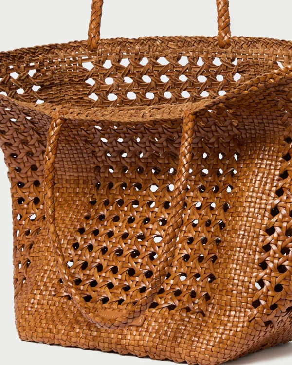Cheap Angelo Timber Woven Leather Tote Totes