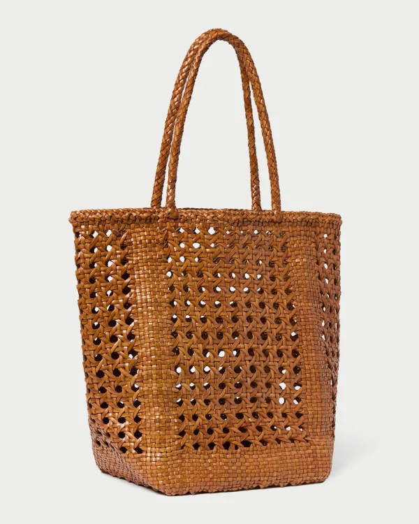 Cheap Angelo Timber Woven Leather Tote Totes
