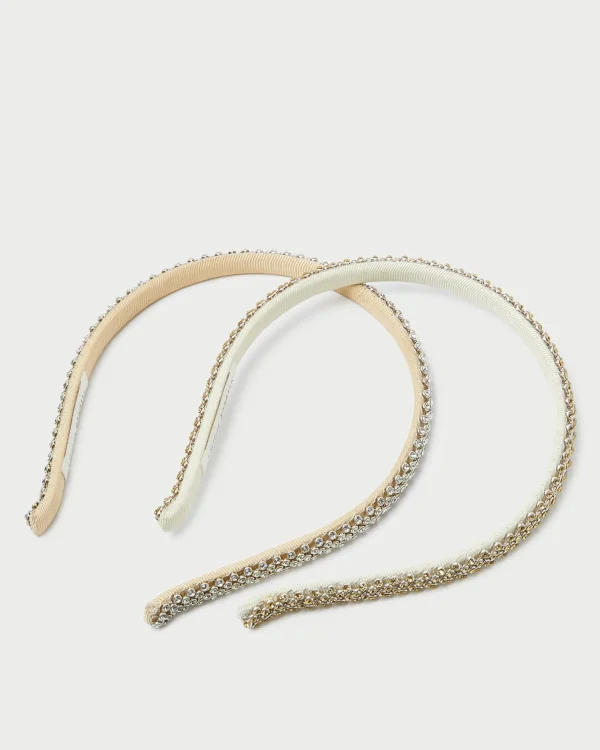 New Anya Gold/Hay Skinny Headband Set Event Essentials | Accessories