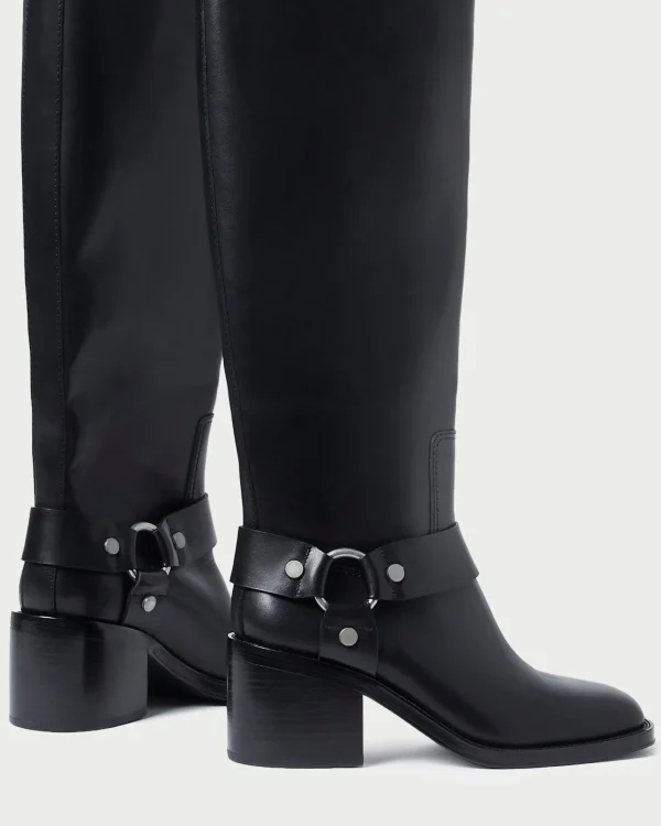 Hot Audrey Black Tall Engineer Boot Boots