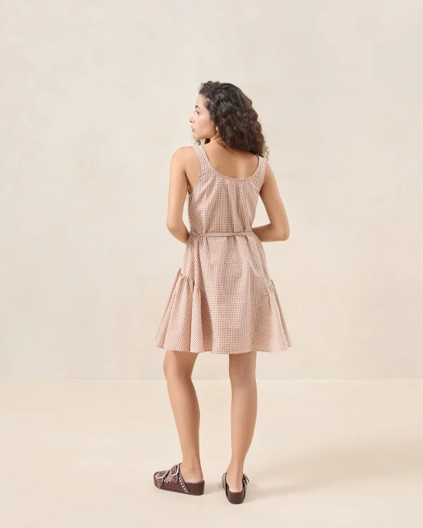 New Avi Brown Gingham Swing Dress Dresses