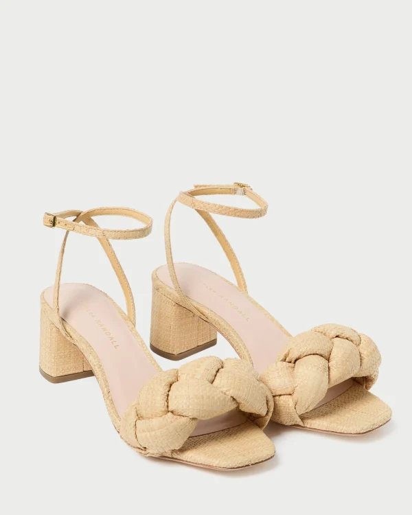 Cheap Avril Natural Raffia Heeled Sandal FOR THE BRIDE | Casual Staples