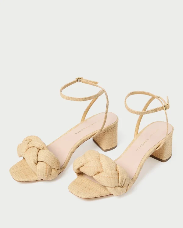 Cheap Avril Natural Raffia Heeled Sandal FOR THE BRIDE | Casual Staples