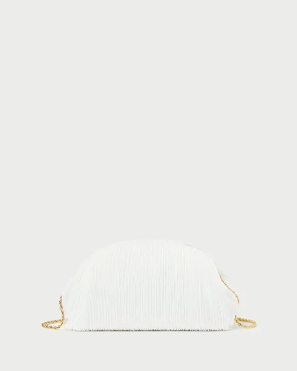 Discount Bailey White Pleated Dome Clutch SOMETHING BLUE | Event Essentials