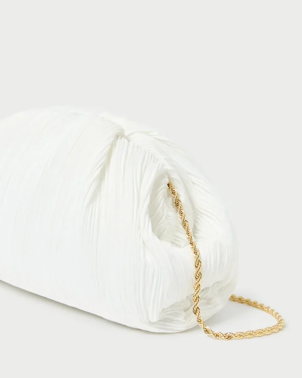 Discount Bailey White Pleated Dome Clutch SOMETHING BLUE | Event Essentials