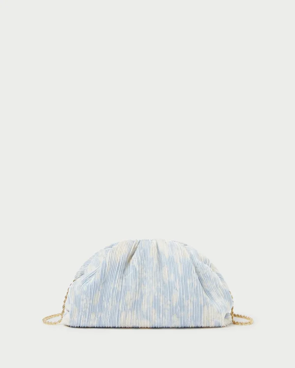 Discount Bailey White Pleated Dome Clutch SOMETHING BLUE | Event Essentials