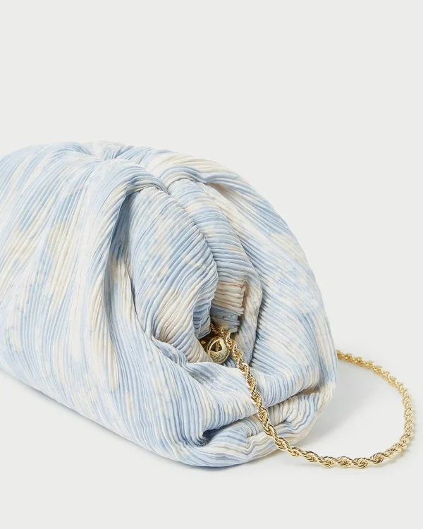 Discount Bailey White Pleated Dome Clutch SOMETHING BLUE | Event Essentials