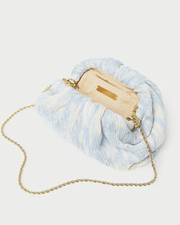Discount Bailey White Pleated Dome Clutch SOMETHING BLUE | Event Essentials