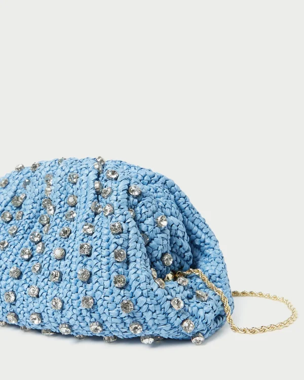 Discount Bailey White Pleated Dome Clutch SOMETHING BLUE | Event Essentials