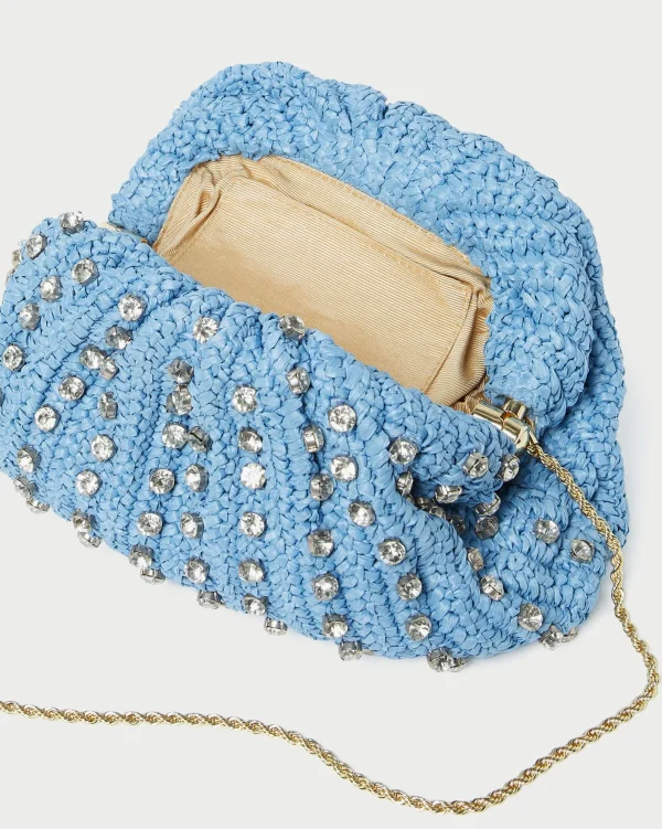 Discount Bailey White Pleated Dome Clutch SOMETHING BLUE | Event Essentials