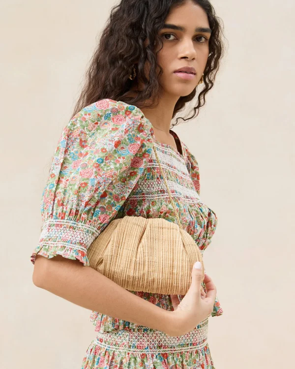 Discount Bailey White Pleated Dome Clutch SOMETHING BLUE | Event Essentials