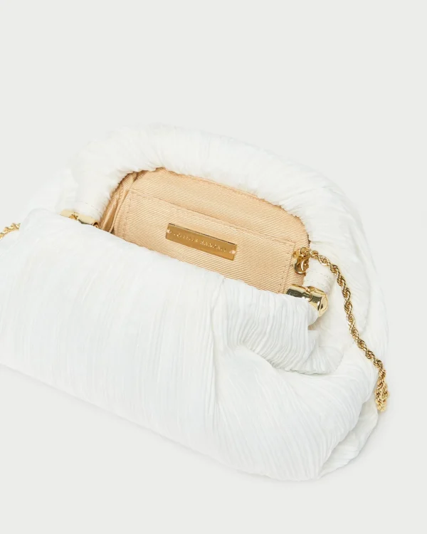 Discount Bailey White Pleated Dome Clutch SOMETHING BLUE | Event Essentials
