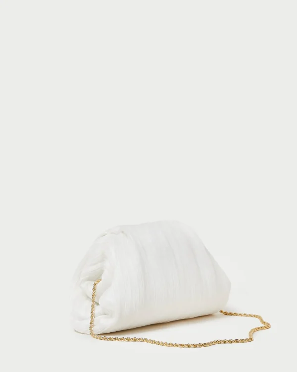 Discount Bailey White Pleated Dome Clutch SOMETHING BLUE | Event Essentials