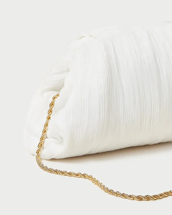 Discount Bailey White Pleated Dome Clutch SOMETHING BLUE | Event Essentials