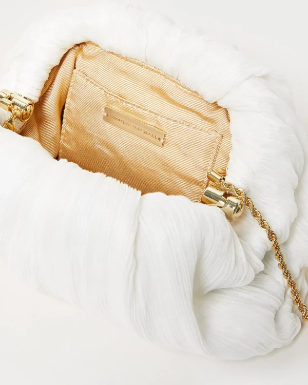 Discount Bailey White Pleated Dome Clutch SOMETHING BLUE | Event Essentials