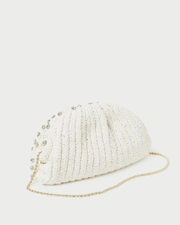 Discount Bailey White Pleated Dome Clutch SOMETHING BLUE | Event Essentials