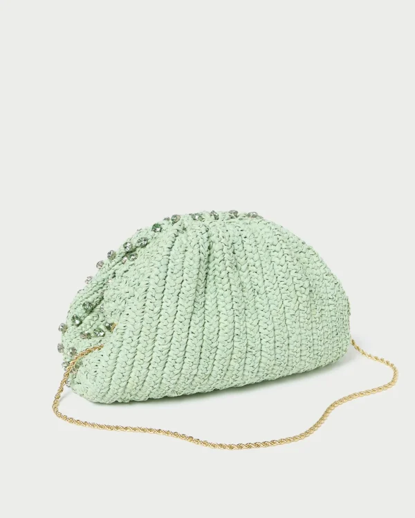 Discount Bailey White Pleated Dome Clutch SOMETHING BLUE | Event Essentials