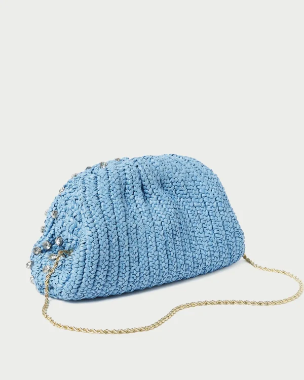 Best Bailey White/Crystal Dome Clutch SOMETHING BLUE | FOR THE GUESTS