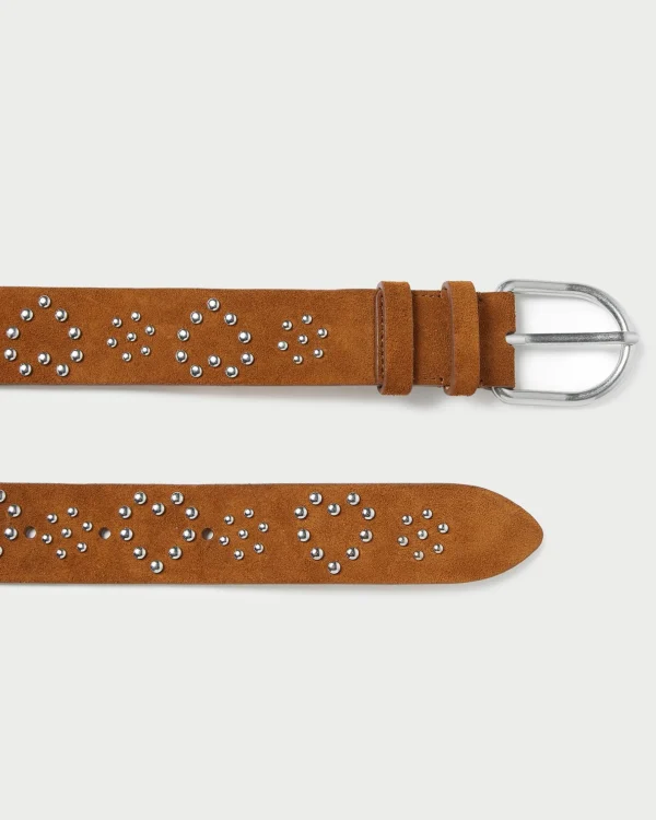 Hot Beckett Cacao Suede Studded Belt Casual Staples | Jessie Loves