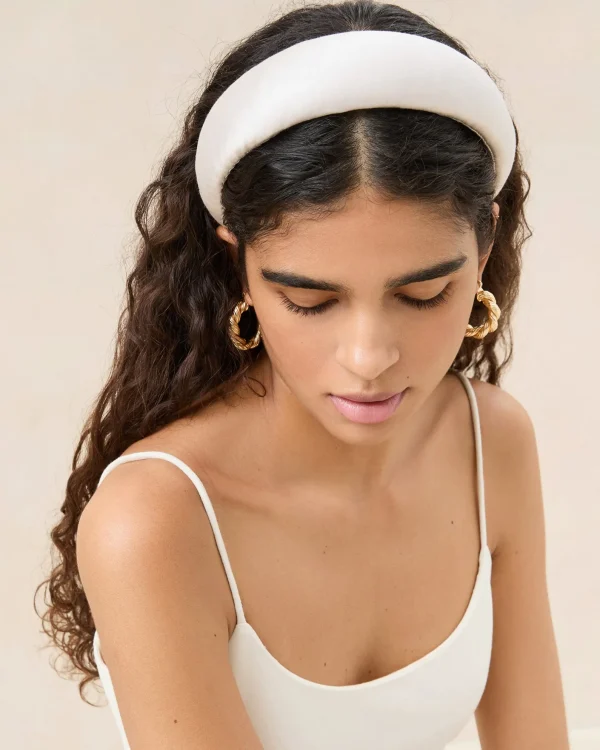 Discount Bellamy Pink Moiré Puffy Headband Accessories