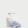 Best Camellia Pleated Bow Heel SOMETHING BLUE | FOR THE BRIDE