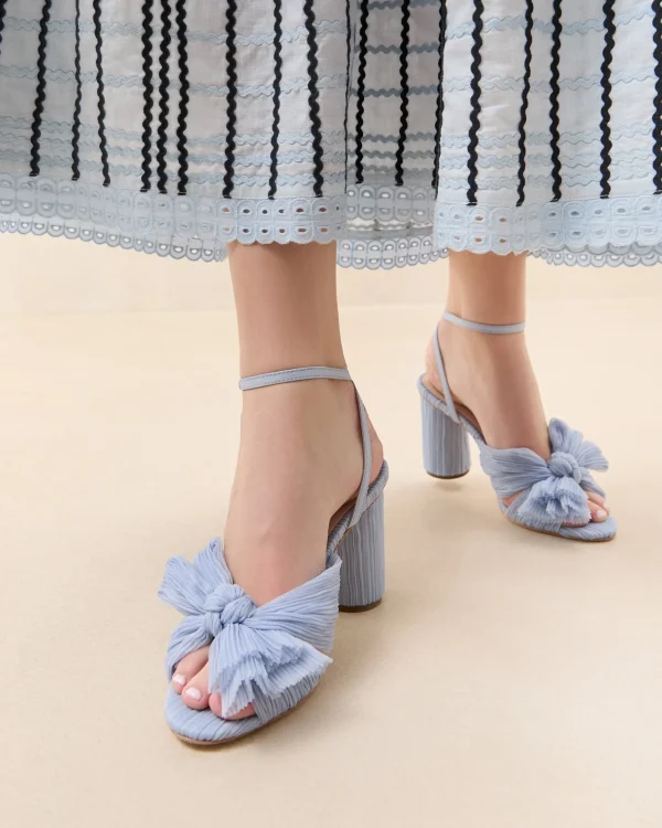Best Camellia Pleated Bow Heel SOMETHING BLUE | FOR THE BRIDE