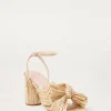 Fashion Camellia Pleated Bow Heel FOR THE BRIDE | Heeled Sandals