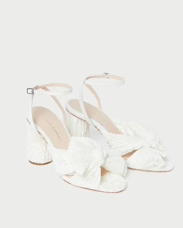 Cheap Camellia White Lace Bow Heel SOMETHING BLUE | FOR THE BRIDE