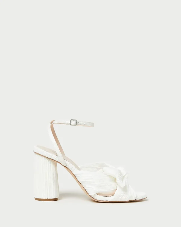 Clearance Camellia Pleated Bow Heel SOMETHING BLUE | FOR THE BRIDE