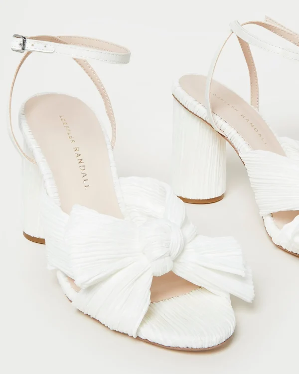 Clearance Camellia Pleated Bow Heel SOMETHING BLUE | FOR THE BRIDE