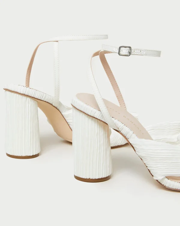 Clearance Camellia Pleated Bow Heel SOMETHING BLUE | FOR THE BRIDE