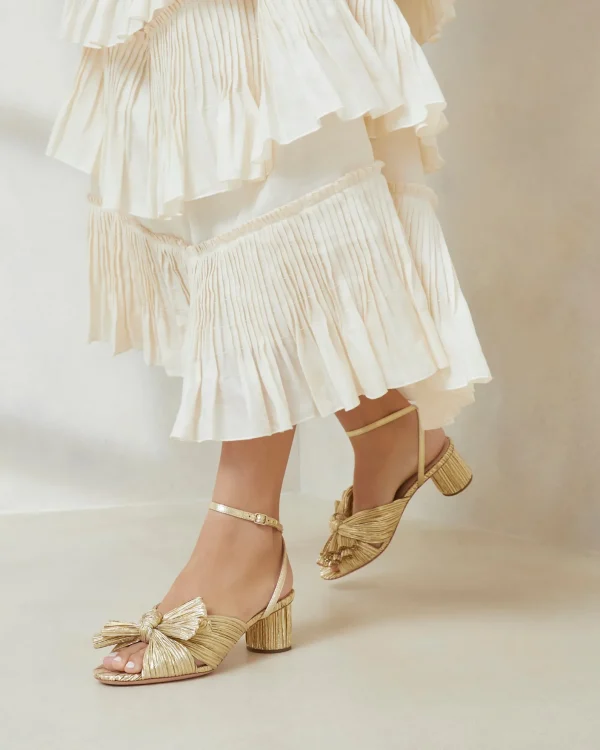 Flash Sale Dahlia Black Pleated Bow Heel Heeled Sandals
