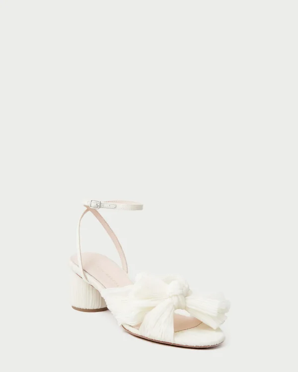 Flash Sale Dahlia Black Pleated Bow Heel Heeled Sandals