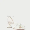 Store Dahlia White Lace Bow Heel SOMETHING BLUE | FOR THE BRIDE
