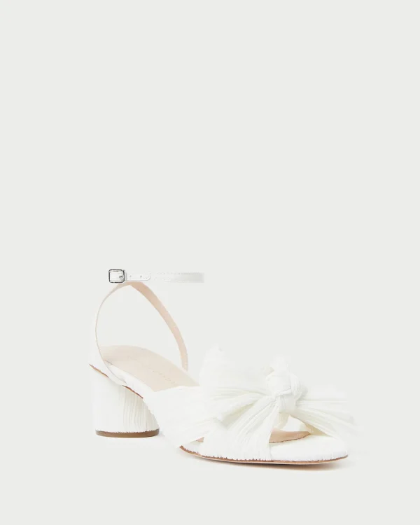 Fashion Dahlia Pleated Bow Heel SOMETHING BLUE | FOR THE BRIDE