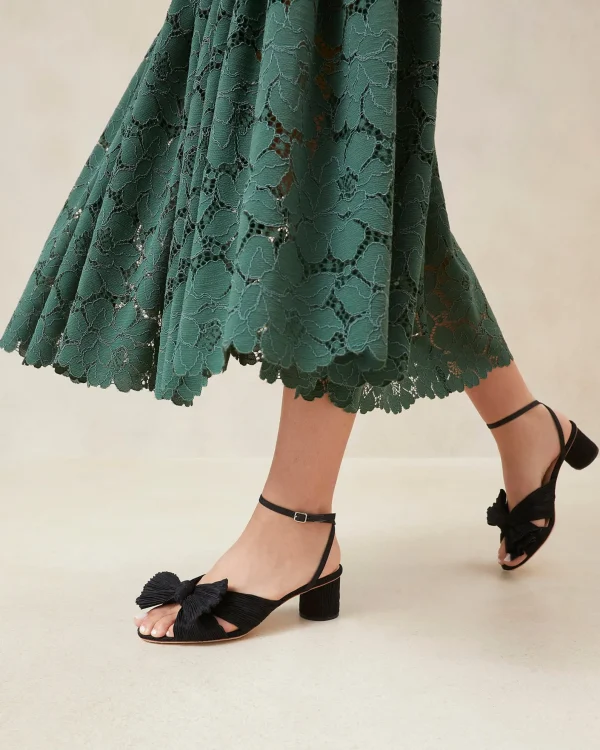Fashion Dahlia Pleated Bow Heel SOMETHING BLUE | FOR THE BRIDE
