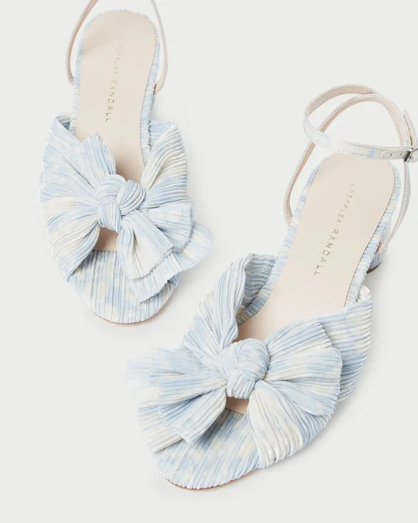 Fashion Dahlia Pleated Bow Heel SOMETHING BLUE | FOR THE BRIDE