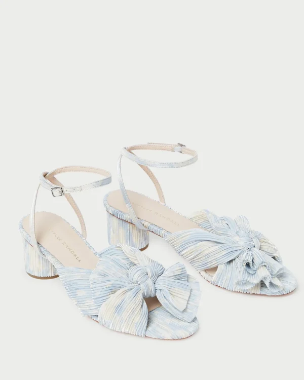 Fashion Dahlia Pleated Bow Heel SOMETHING BLUE | FOR THE BRIDE