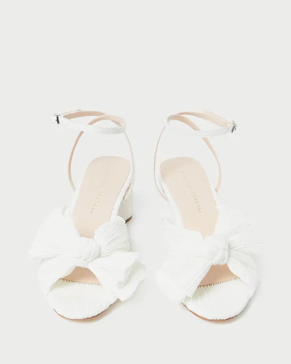 Fashion Dahlia Pleated Bow Heel SOMETHING BLUE | FOR THE BRIDE