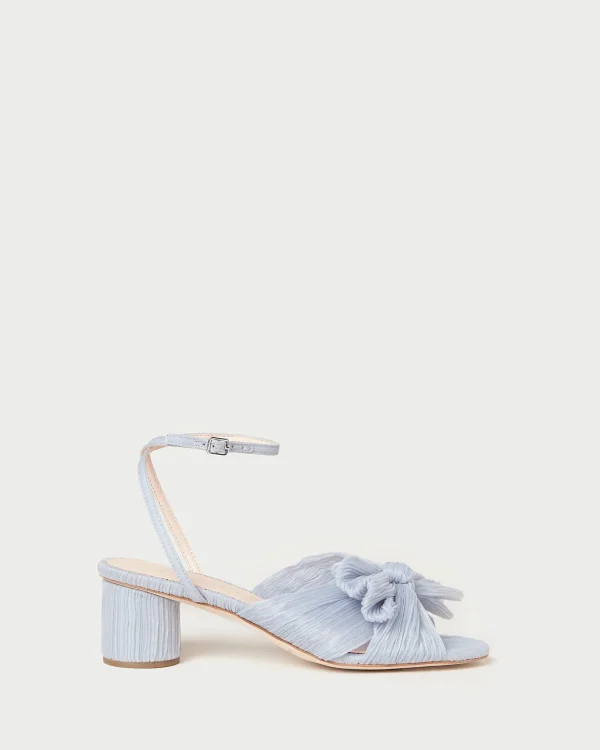 Fashion Dahlia Pleated Bow Heel SOMETHING BLUE | FOR THE BRIDE