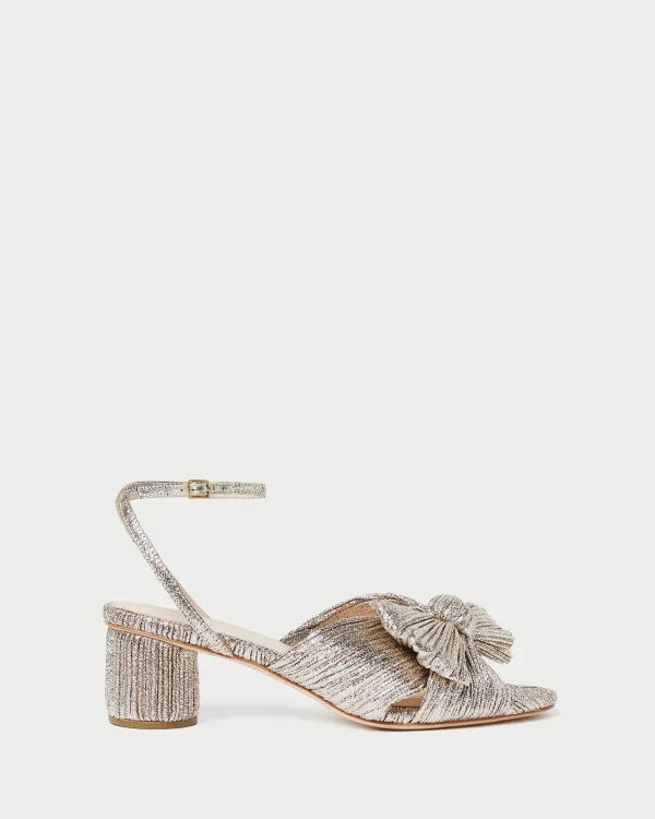 Fashion Dahlia Pleated Bow Heel SOMETHING BLUE | FOR THE BRIDE