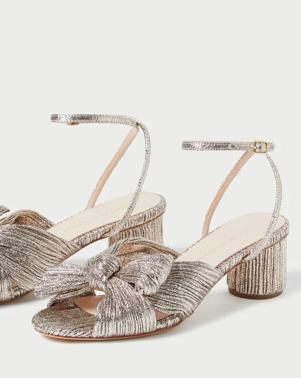 Fashion Dahlia Pleated Bow Heel SOMETHING BLUE | FOR THE BRIDE