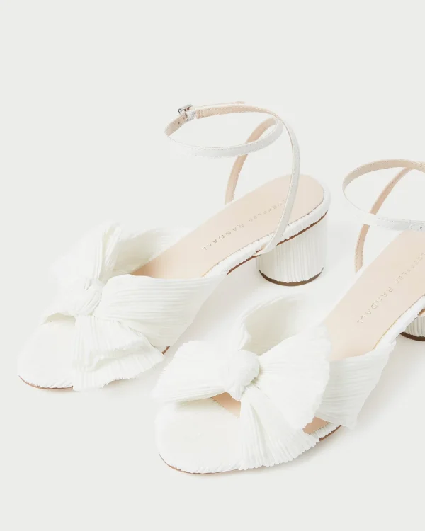 Fashion Dahlia Pleated Bow Heel SOMETHING BLUE | FOR THE BRIDE
