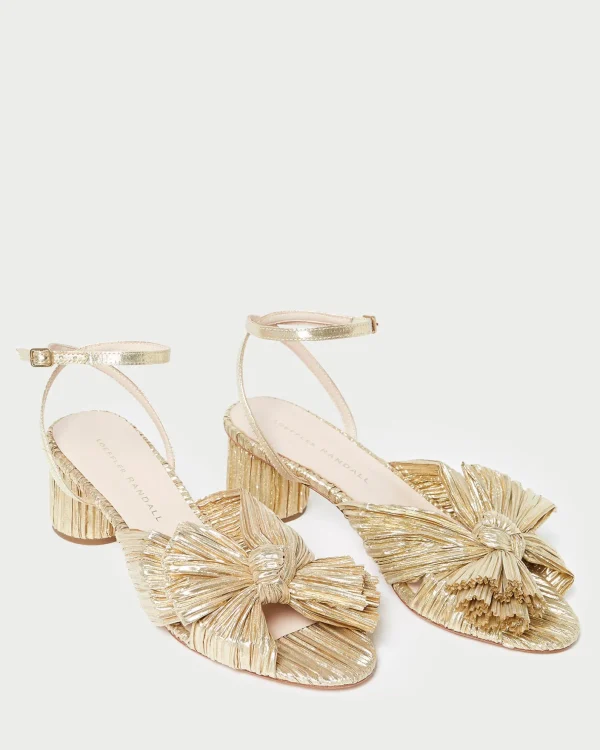 Fashion Dahlia Pleated Bow Heel SOMETHING BLUE | FOR THE BRIDE