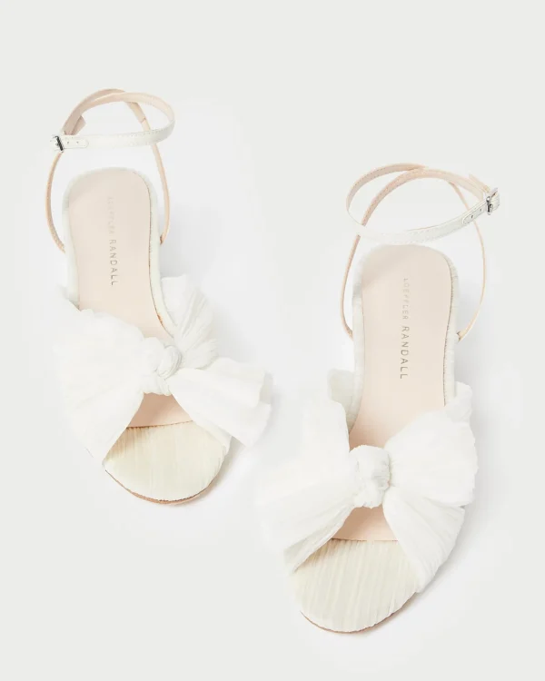Fashion Dahlia Pleated Bow Heel SOMETHING BLUE | FOR THE BRIDE