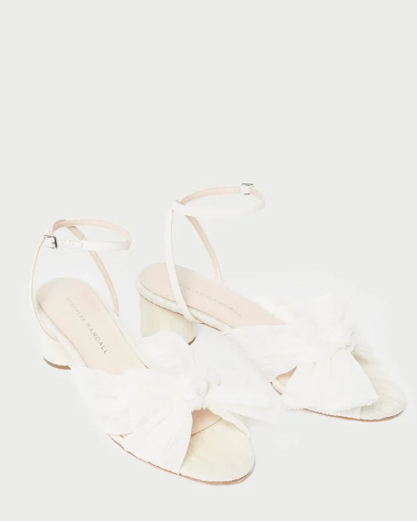 Fashion Dahlia Pleated Bow Heel SOMETHING BLUE | FOR THE BRIDE