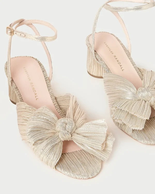 Fashion Dahlia Pleated Bow Heel SOMETHING BLUE | FOR THE BRIDE