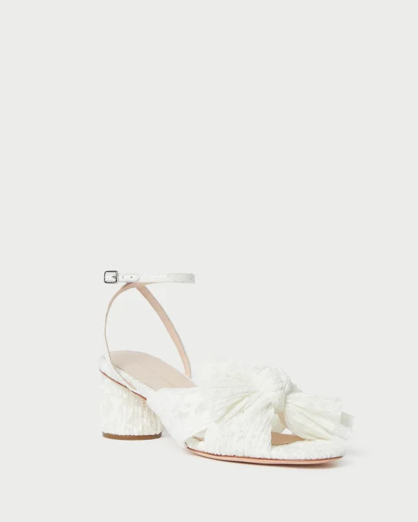 Fashion Dahlia Pleated Bow Heel SOMETHING BLUE | FOR THE BRIDE