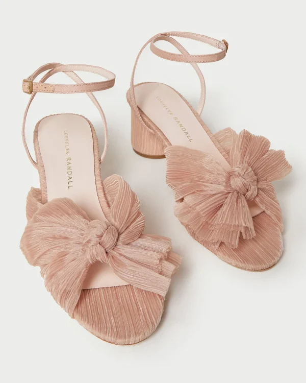 Fashion Dahlia Pleated Bow Heel SOMETHING BLUE | FOR THE BRIDE